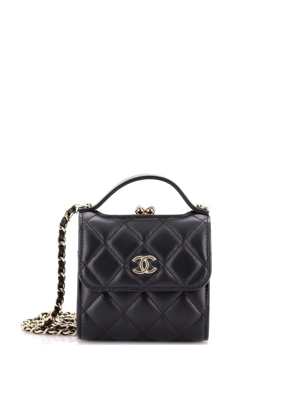 Chanel Cc Kisslock Frame Top Handle #292063C28B